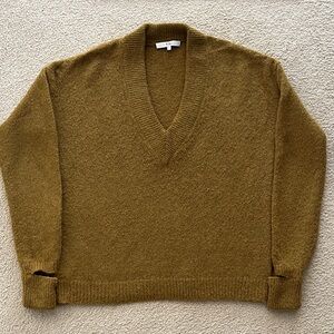 Tibi Mustard V-Neck Sweater